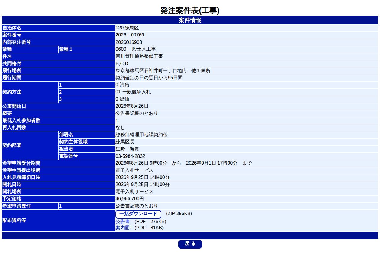 公告詳細ページの保存時点のスクリーンショット
