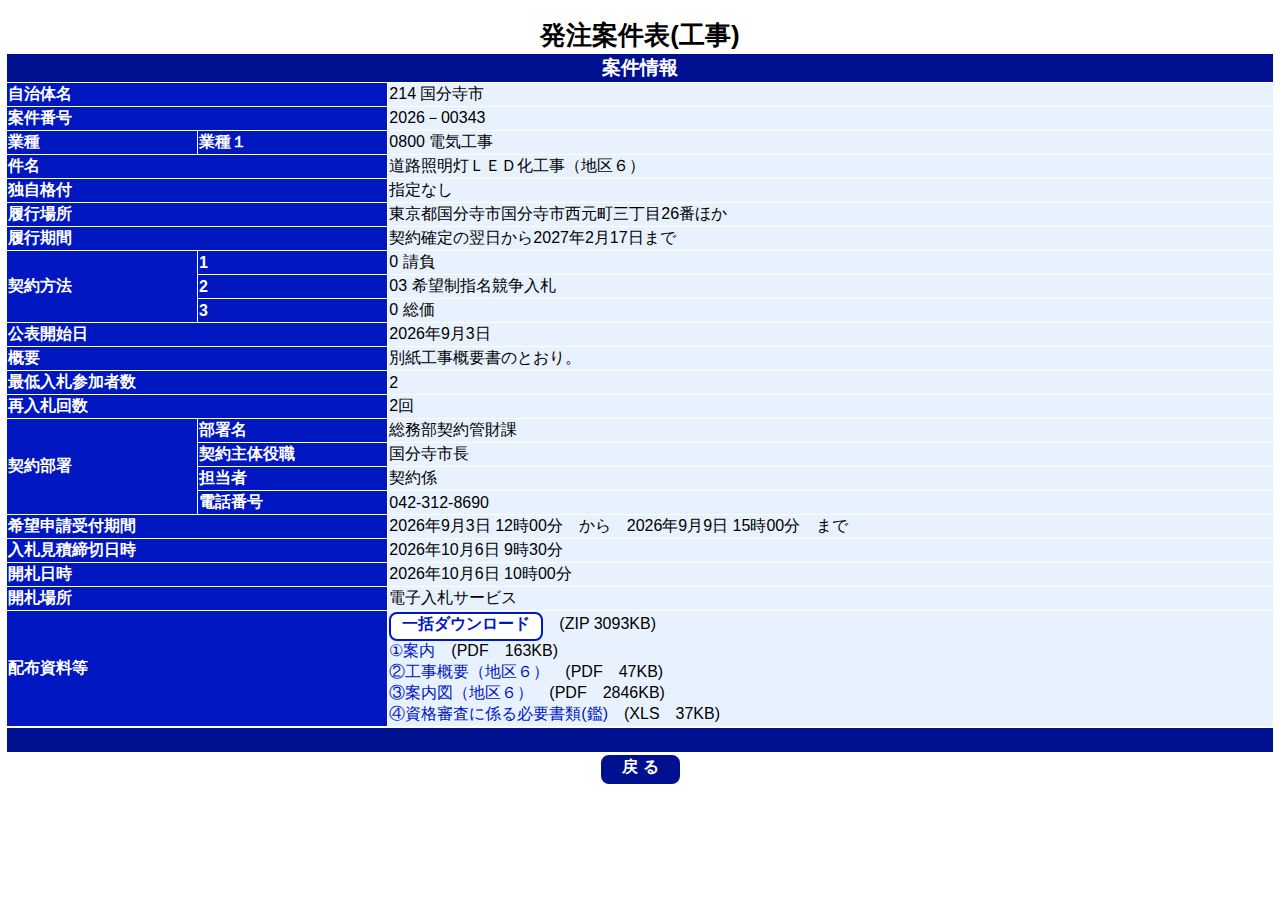 公告詳細ページの保存時点のスクリーンショット