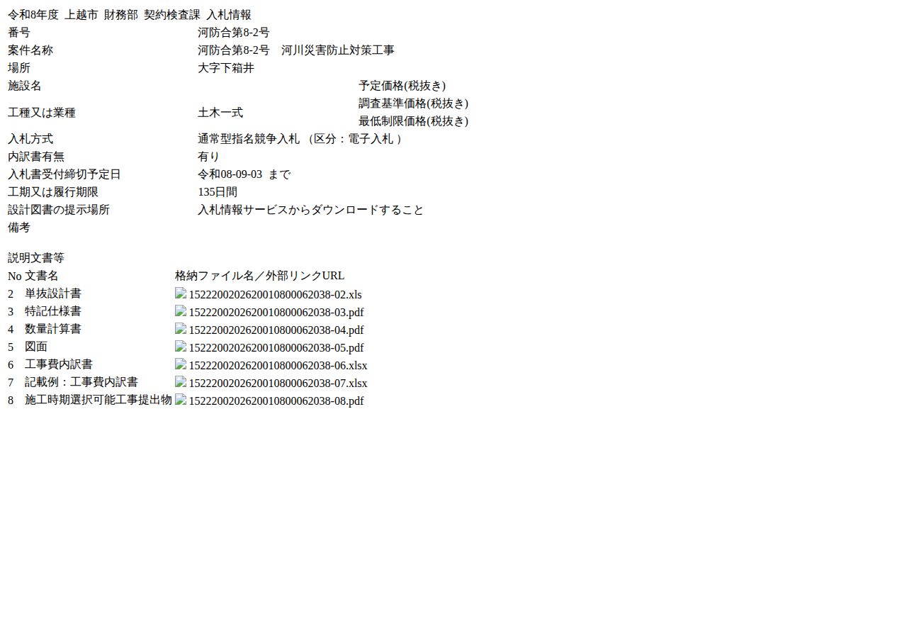 公告詳細ページの保存時点のスクリーンショット