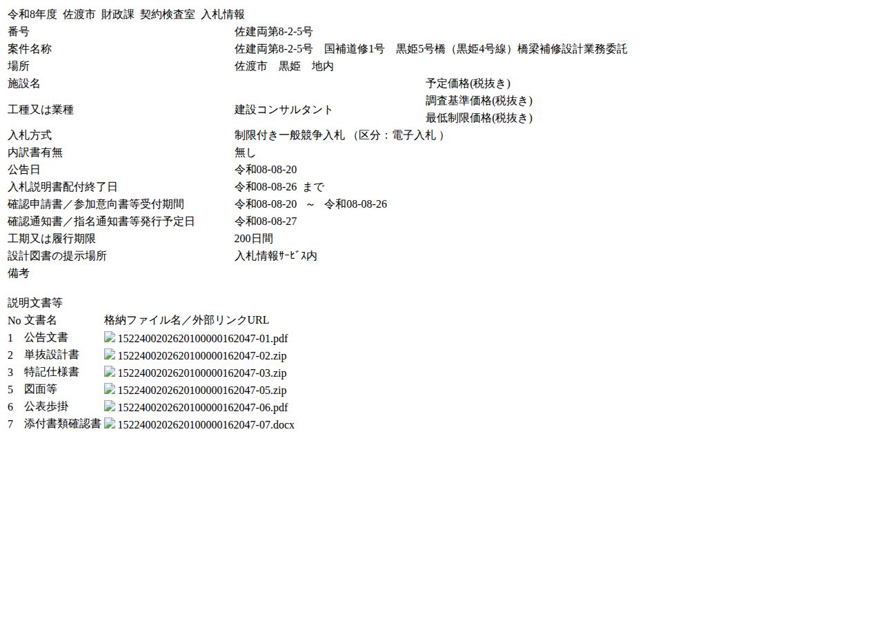 公告詳細ページの保存時点のスクリーンショット
