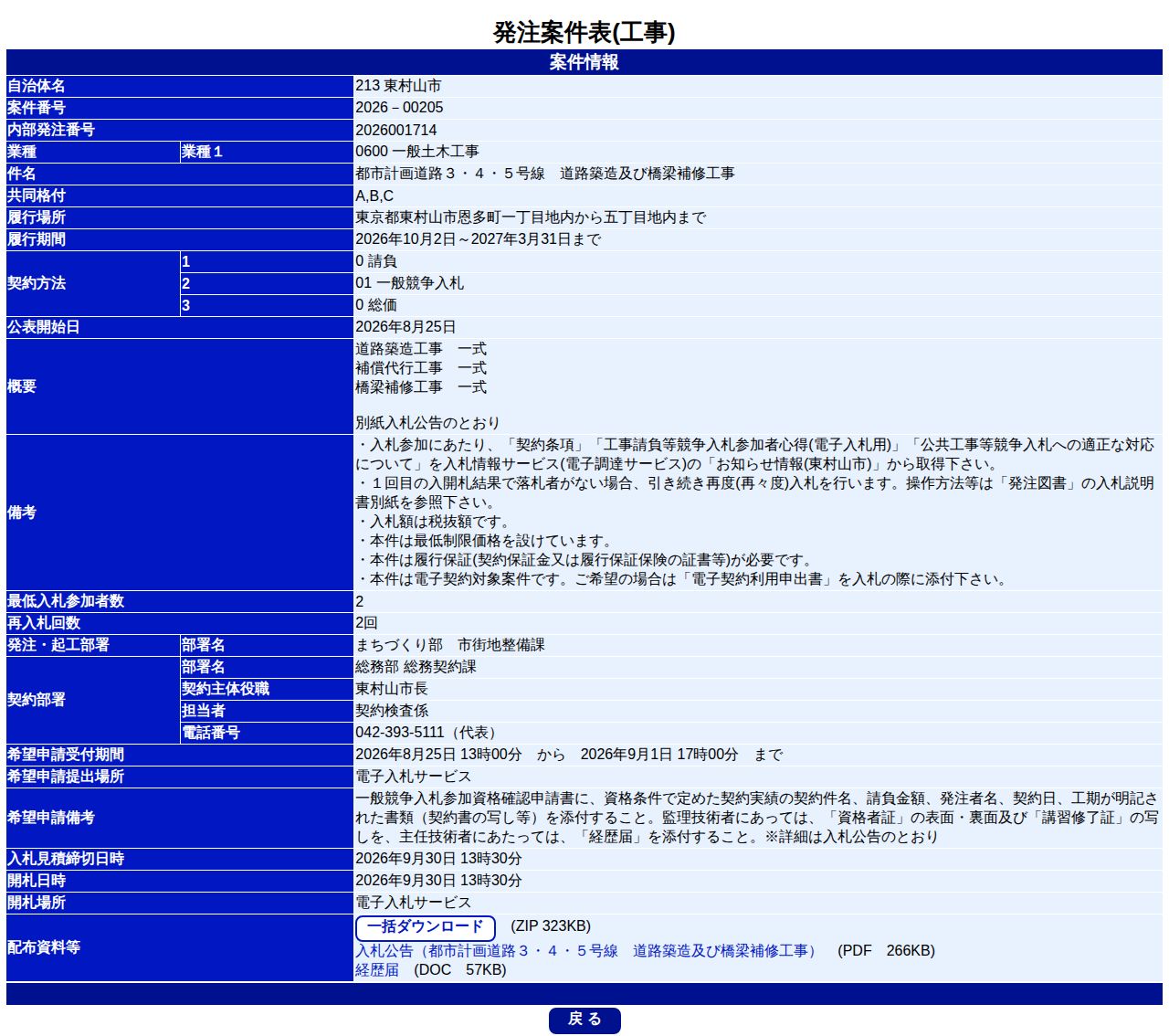 公告詳細ページの保存時点のスクリーンショット