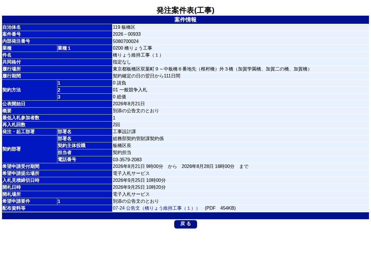 公告詳細ページの保存時点のスクリーンショット