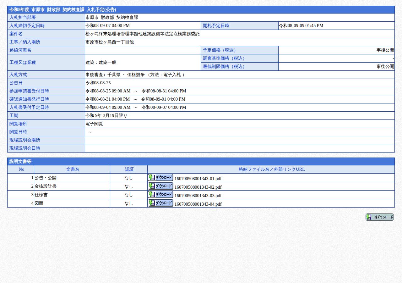 公告詳細ページの保存時点のスクリーンショット