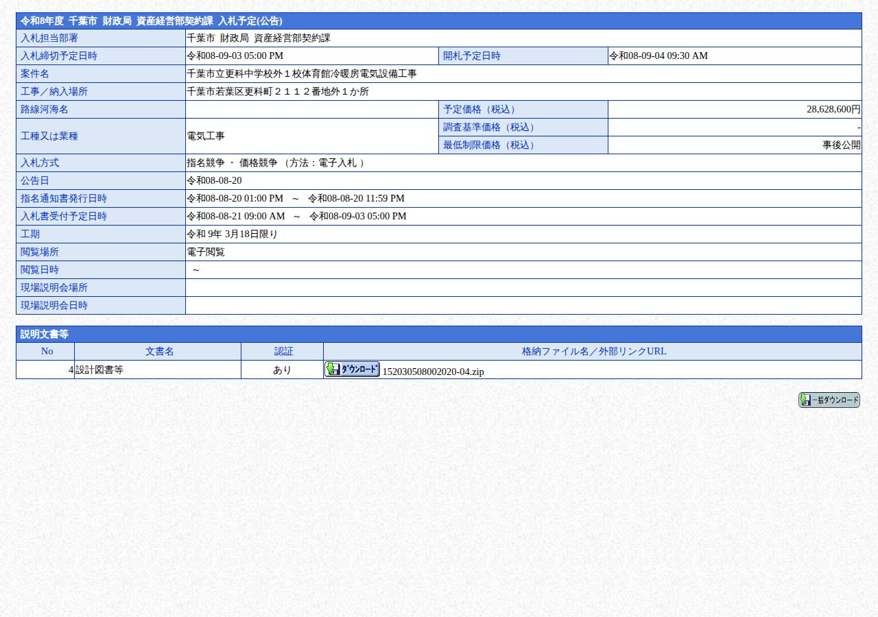 公告詳細ページの保存時点のスクリーンショット