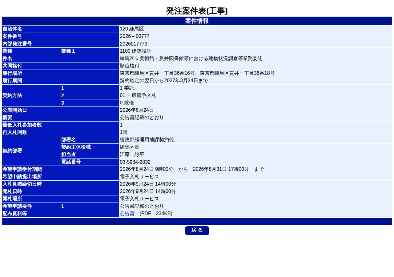 公告詳細ページの保存時点のスクリーンショット