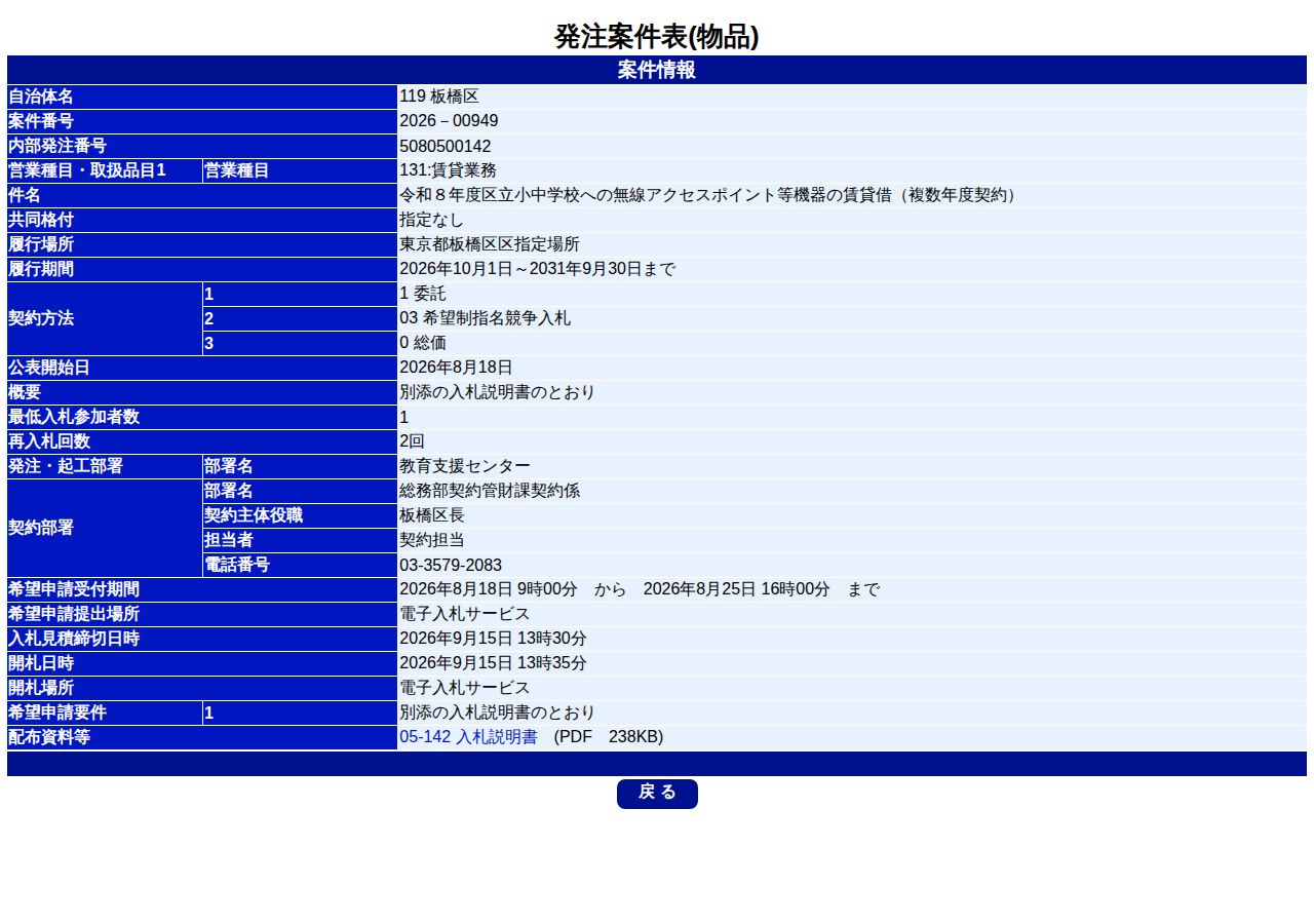 公告詳細ページの保存時点のスクリーンショット