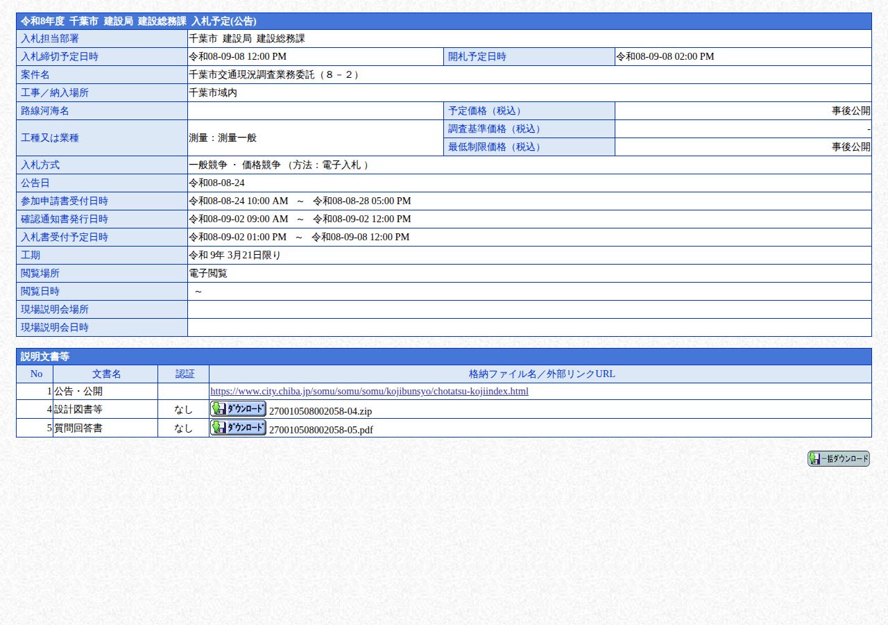 公告詳細ページの保存時点のスクリーンショット