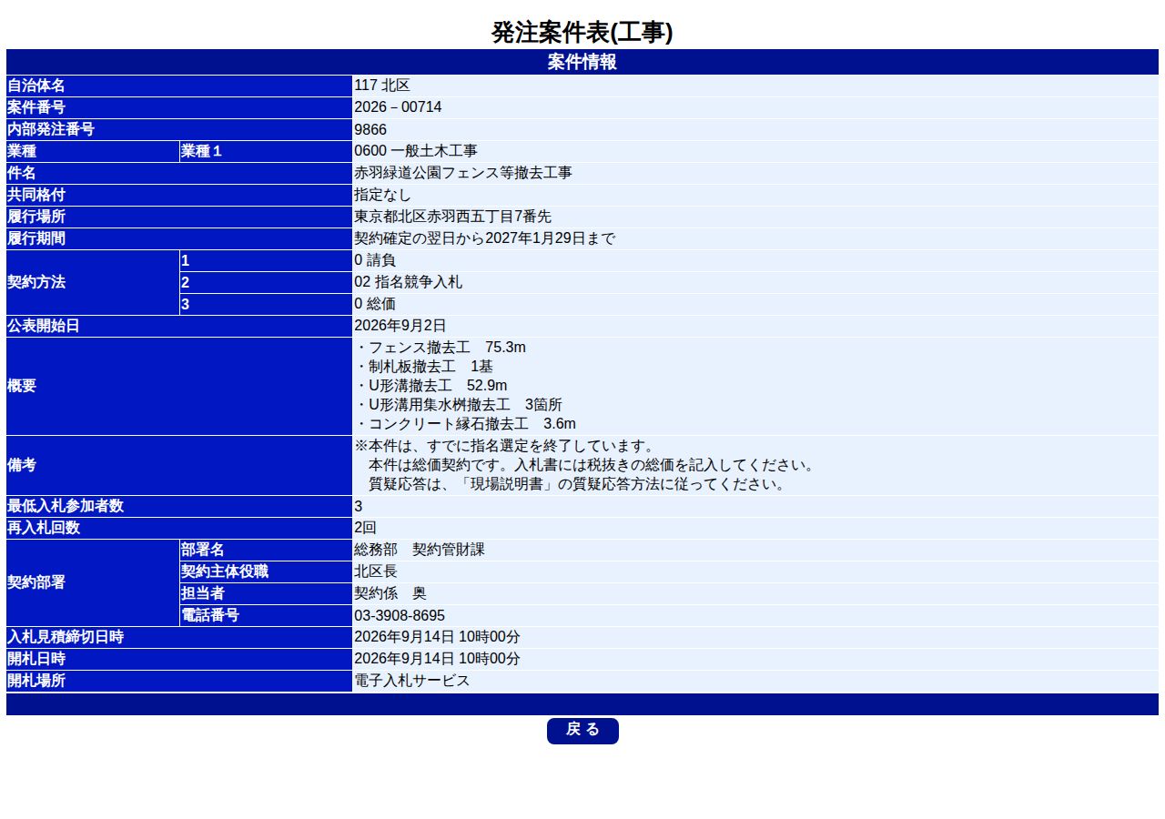 公告詳細ページの保存時点のスクリーンショット