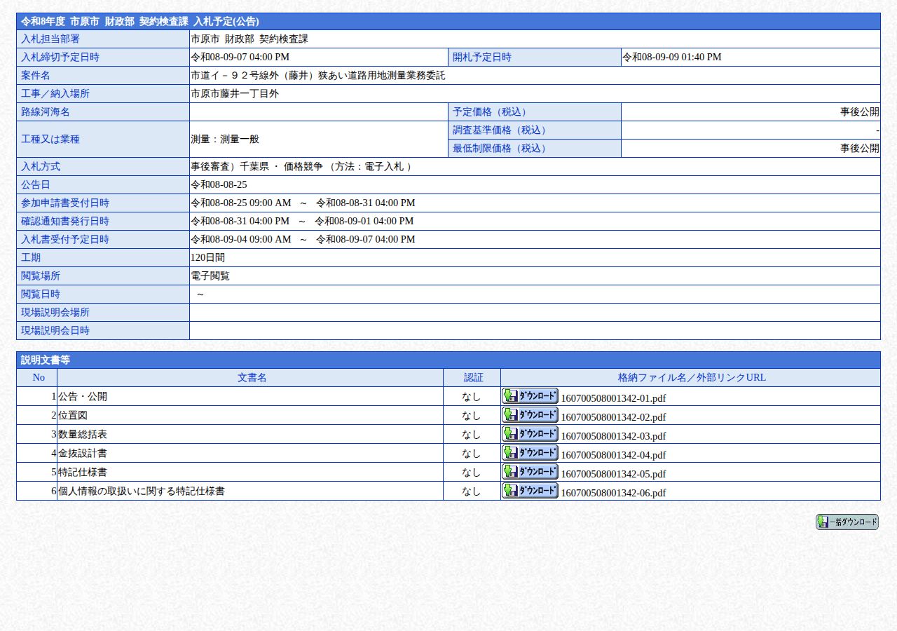 公告詳細ページの保存時点のスクリーンショット