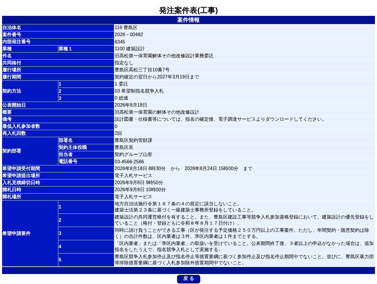 公告詳細ページの保存時点のスクリーンショット