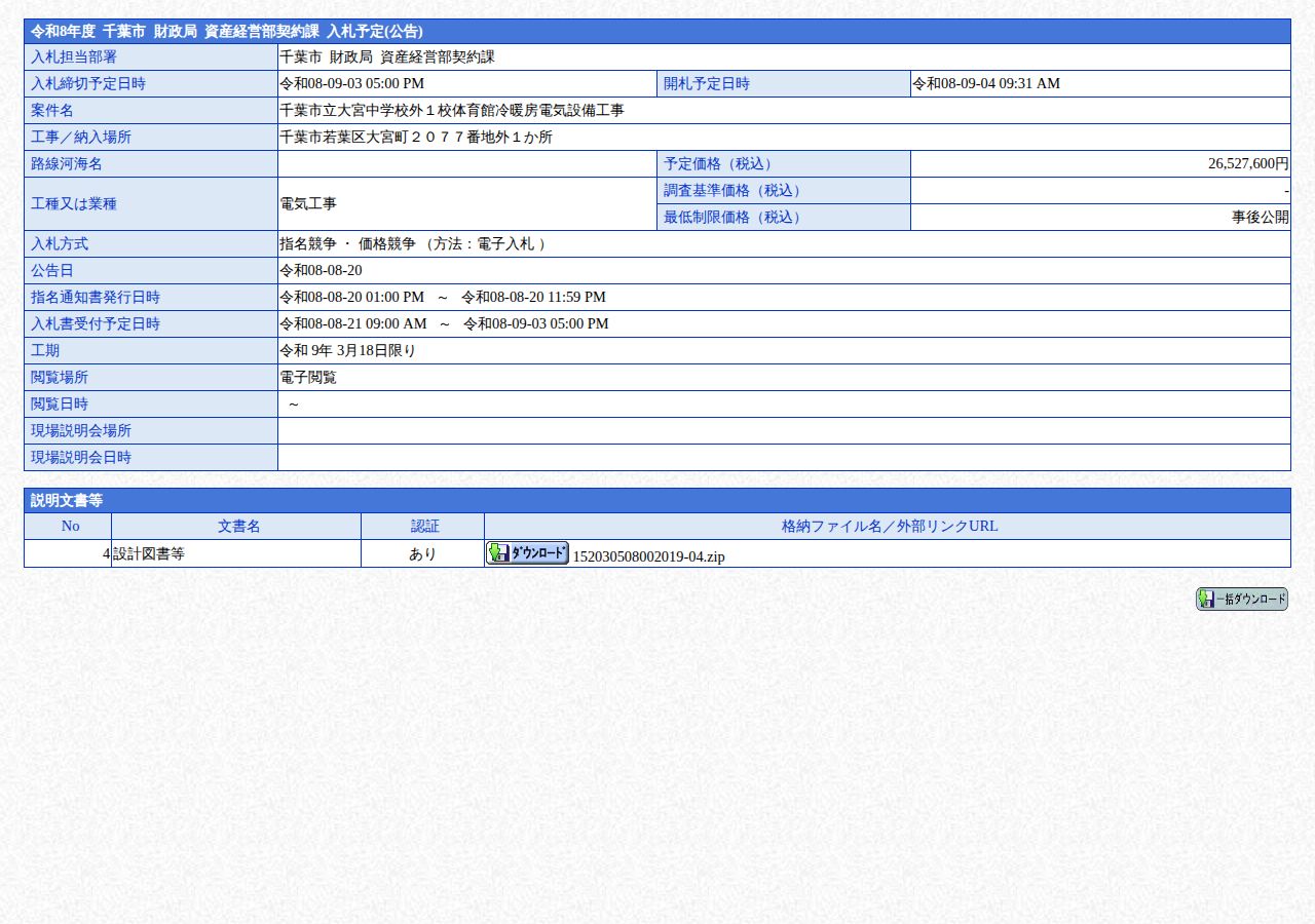 公告詳細ページの保存時点のスクリーンショット