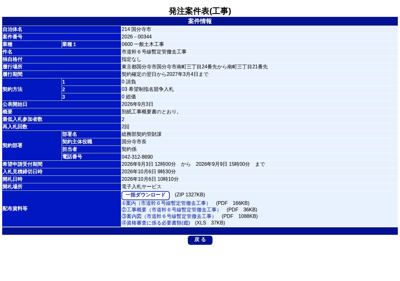 公告詳細ページの保存時点のスクリーンショット